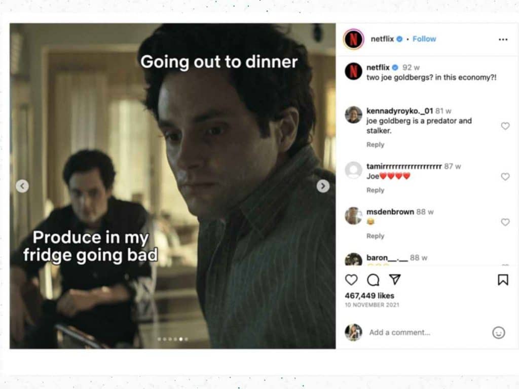 Netflix Meme Marketing Example